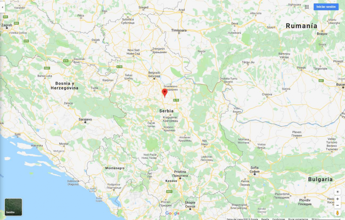 Localización del primer foco de PPA en cerdo doméstico en Serbia (13/08/2019).