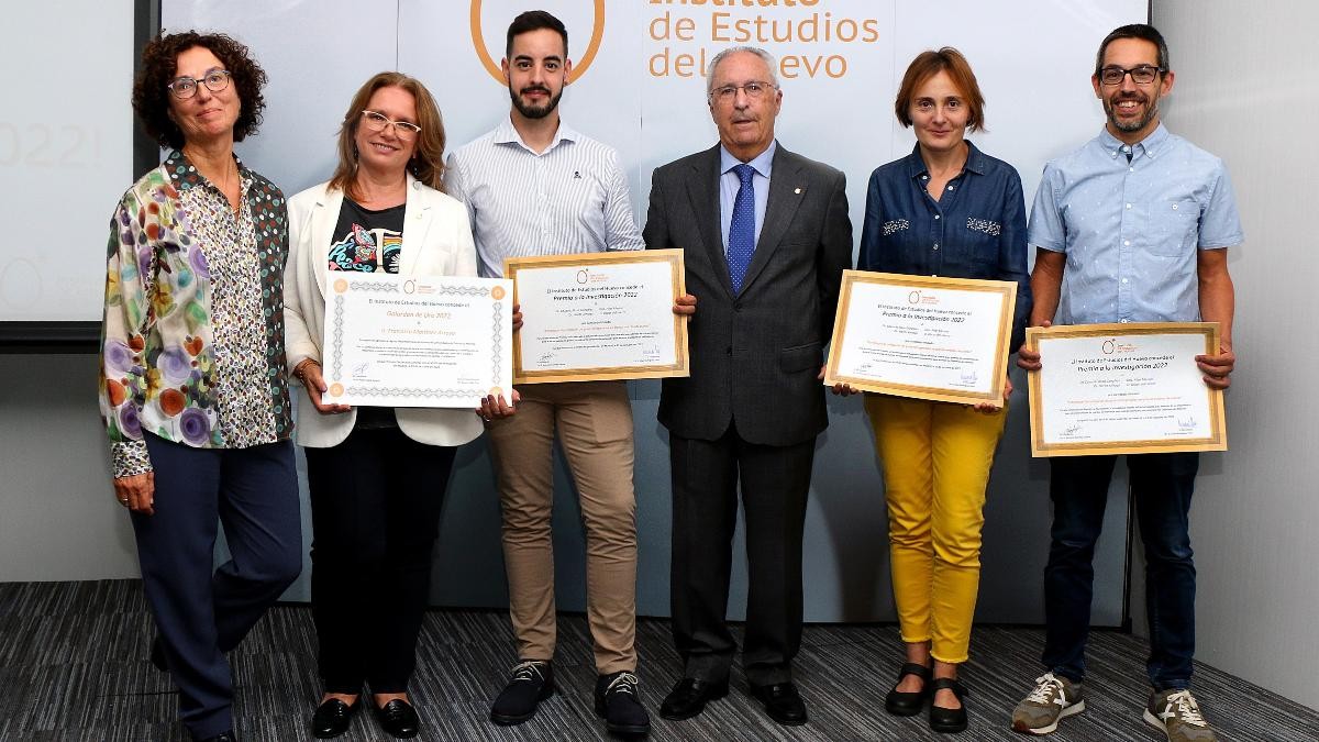 Imagen de los galardonados por el Instituto de Estudios del Huevo.