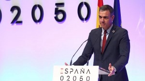 Pedro Sánchez, presidente del Gobierno, durante la presentación de la Estrategia España 2050, la pasada semana. (Imagen: Foto: Pool Moncloa/Fernando Calvo)