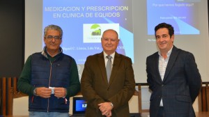 De izquierda a derecha: Pedro Chimeno Risco, Miguel Llorca Miravet y Juan José González López. Fuente: Ilustre Colegio Oficial de Veterinarios de Badajoz.