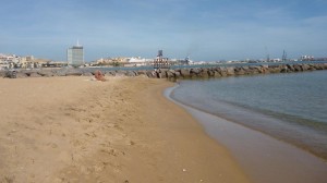 La zona de la playa del Hipódromo, en Melilla.