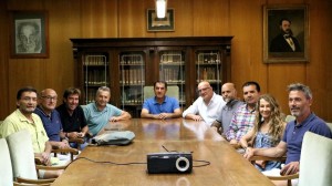La junta directiva de Anembe durante la reunión mantenida en la Facultad de Veterinaria de la Universidad de León.
