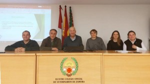 Francisco Martínez (tercero por la izquierda) junto a otros integrantes de la junta directiva de la Asociación de Veterinarios de Ovino y Caprino de Castilla y León.